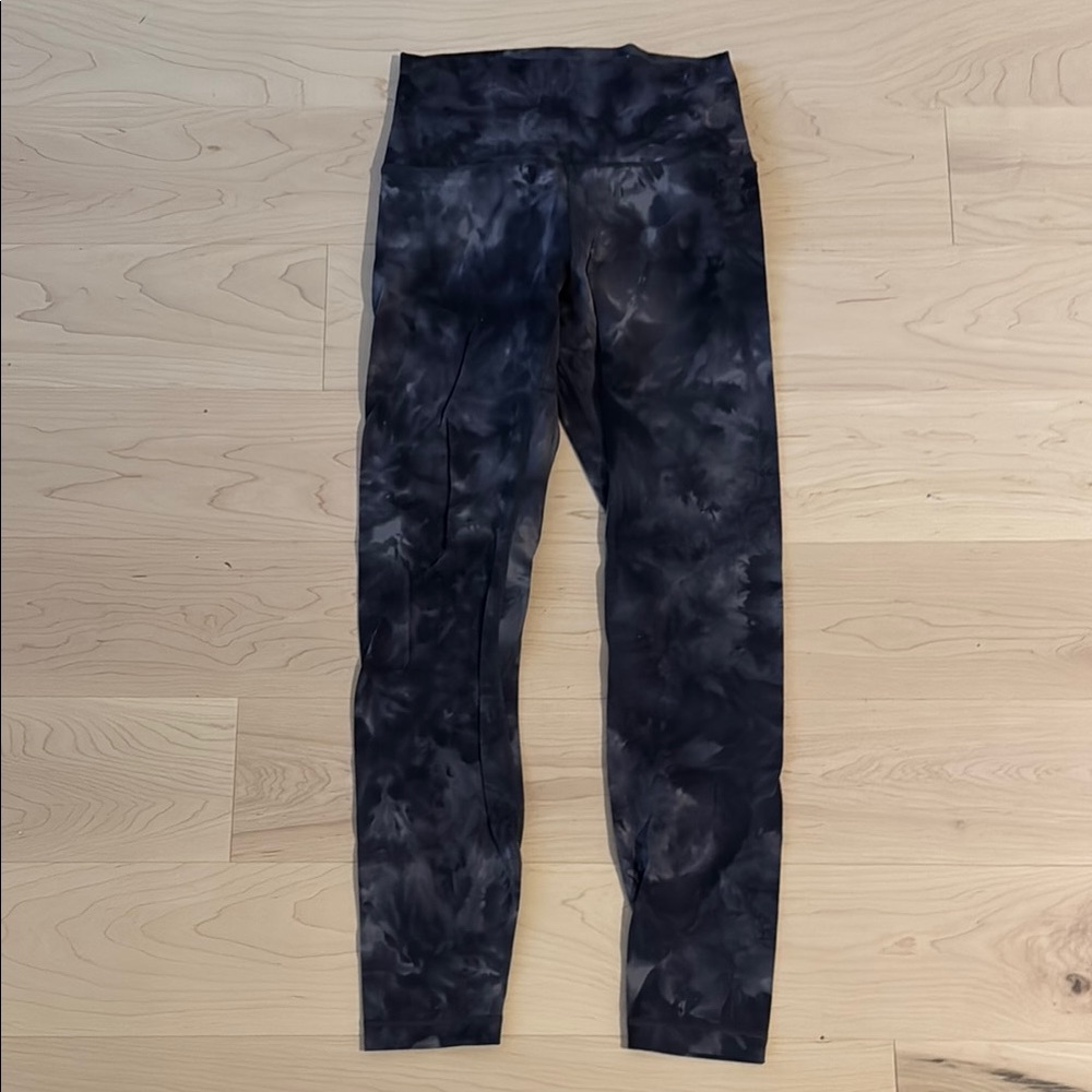 Black/Blue/Charcoal Tie-Dye Leggings